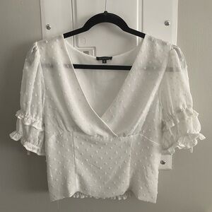 Deep V-Neck Blouse